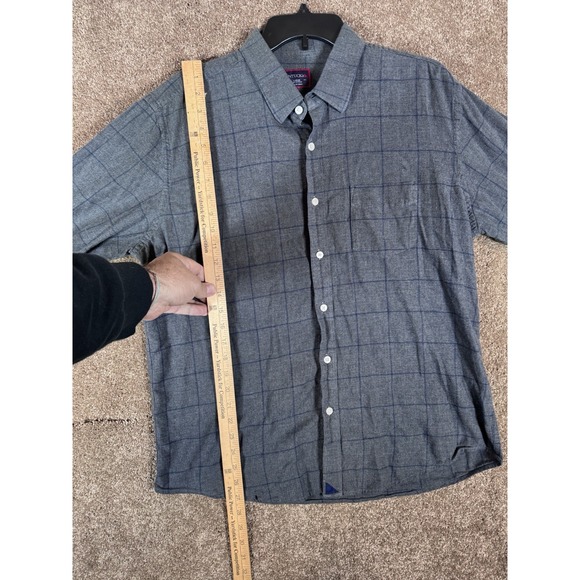 UNTUCKit Mens Large Plaid Long Sleeve Button Down Shirt 100% Cotton FLAW - Picture 6 of 8